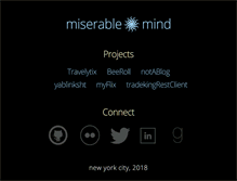 Tablet Screenshot of miserablemind.com